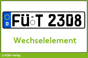 Wechselkennzeichen Wechselelement