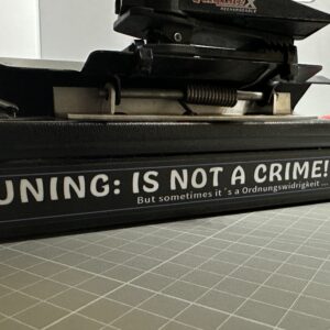 "TUNING IS NOT A CRIME" Sticker