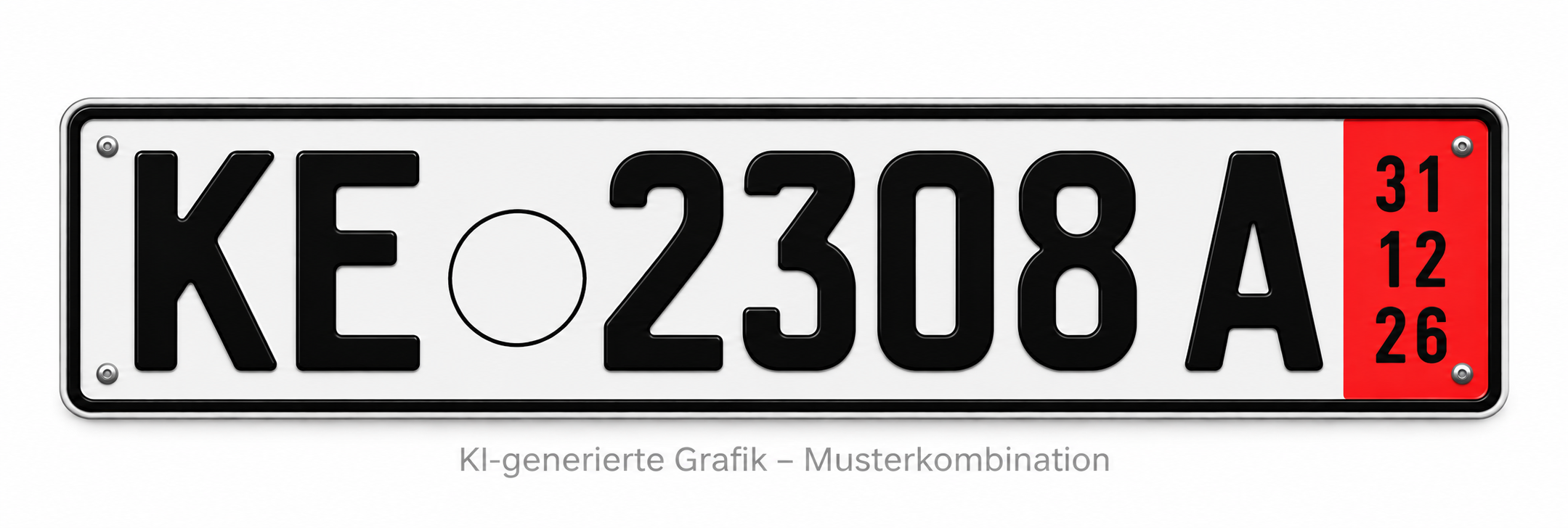 KI-generierte Musterabbildung eines deutschen Ausfuhrkennzeichens
