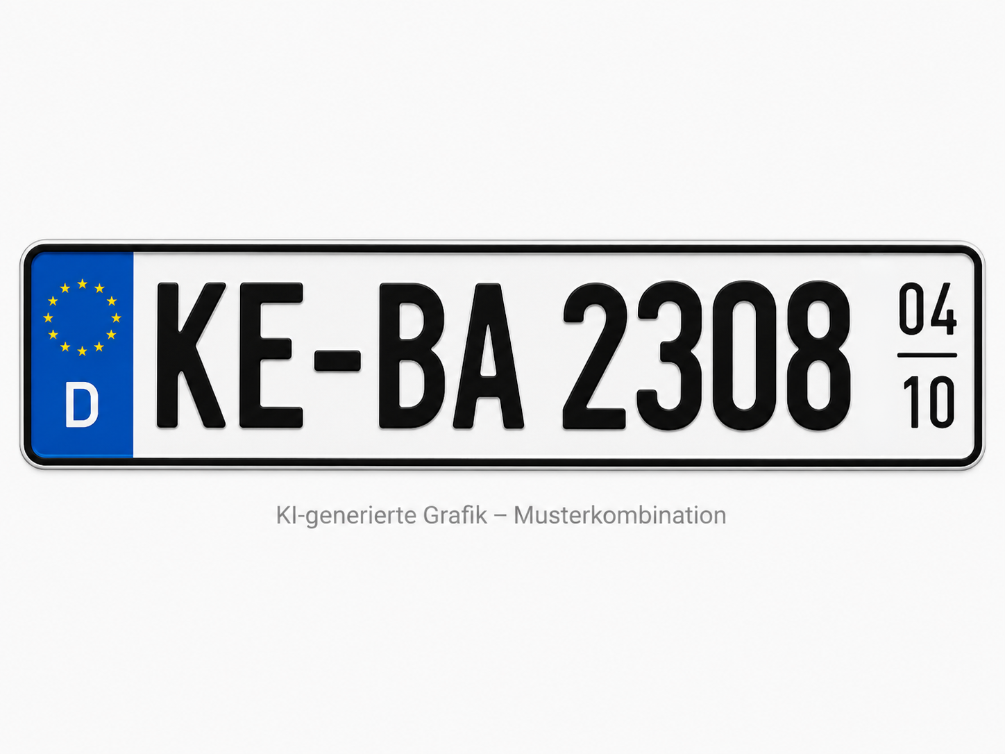 KI-generierte Musterabbildung eines deutschen Saisonkennzeichens